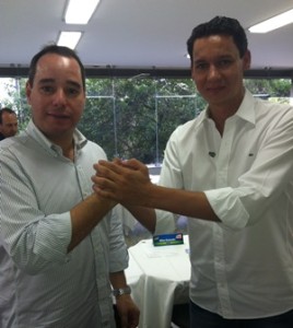 Júnior Luiz (dir) com o Presidente Nacional do PTdoB,