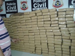 Maconha que estava carregada no caminhão