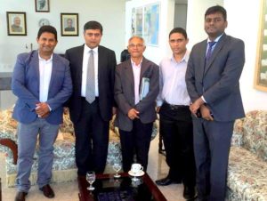 Diretores do Grupo EXP em Brasília com embaixador da Índia Sunil Lal