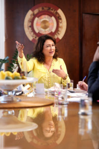 A ministra da Agricultura, Kátia Abreu , em entrevista no ministério da agricultura