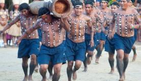 A Corrida da Tora é uma das modalidades dos Jogos Indígenas