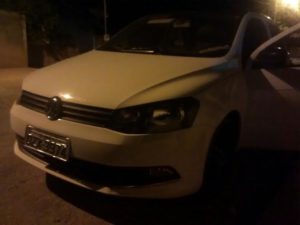 Veículo utilizado por criminosos durante roubo em Miracema
