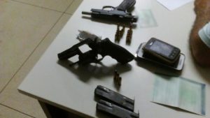 Armas e munições apreendidas