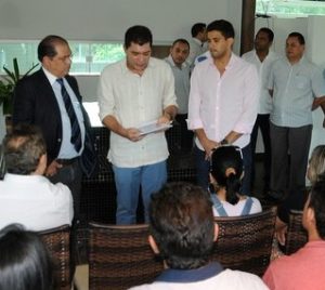 Ver. Pastor Joao Campos em lançamento edital do concurso da Prefeitura