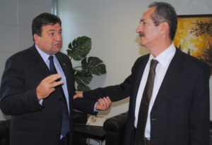 Deputado Halum (PRB-TO) em encontro com o ministro do Esporte, Aldo Rebelo
