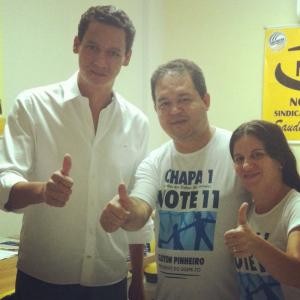 Presidente do PTdoB, Júnior Luiz, acompanhou Cleiton Pinheiro na votação