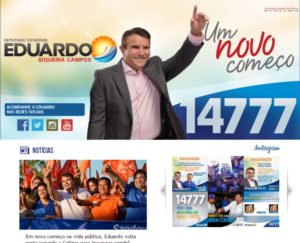 Plataformas de interatividade são destaque do site de Eduardo Siqueira Campos