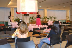  Palestra realizada chamou atenção do público para a prevenção e o combate ao câncer de mama