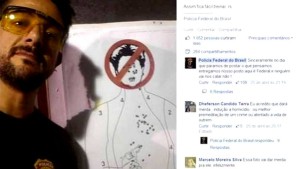 Policial posta foto com caricatura de Dilma como alvo