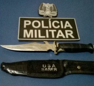 faca utilizada na tentativa