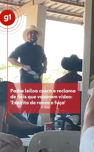 Leilão de cueca por padre em festejo no Tocantins vira polêmica após vídeo viralizar
